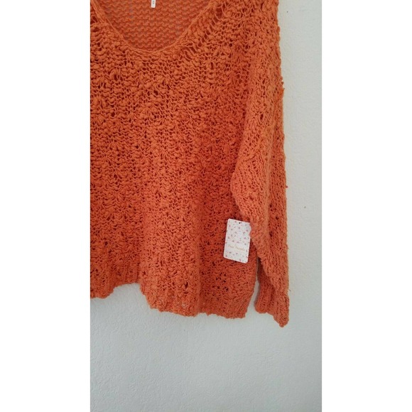 Free People Sunday Shore Cotton Blend Sweater Sz M - Picture 8 of 12